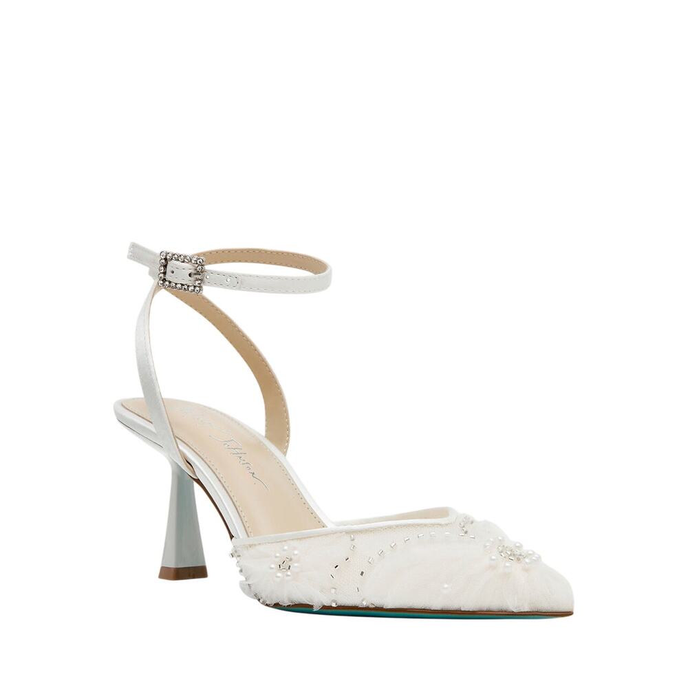 BETSEY JOHNSON Delia Pointed Toe Heel in Ivory Size US 11 New in Box